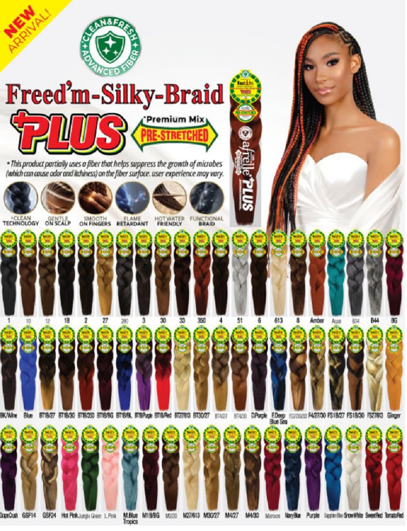 Amazon.com : RastAfri Pre-Stretched Silky Braiding Hair (5 Single